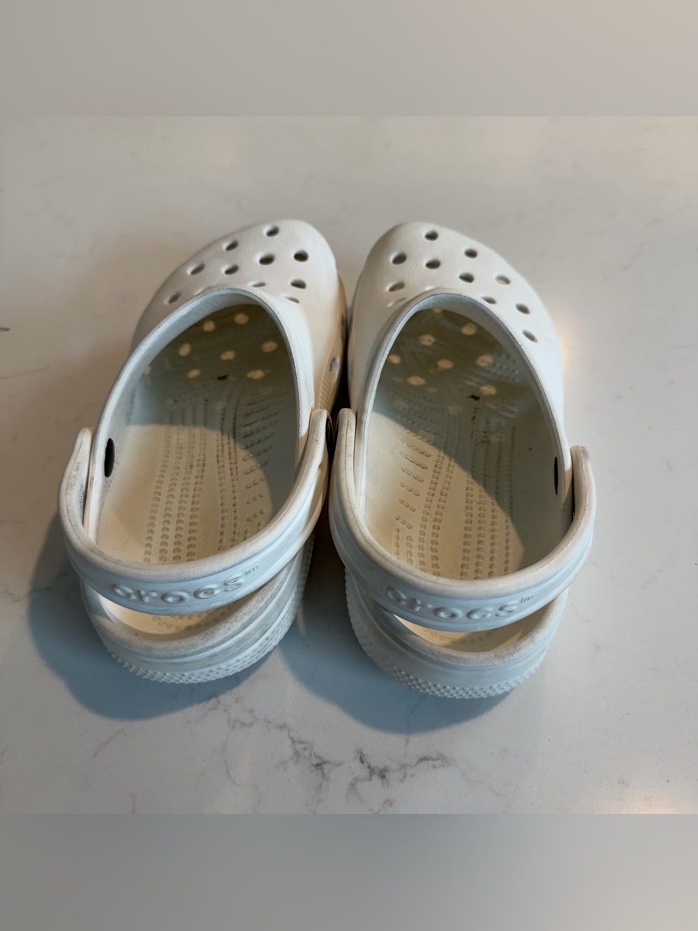 CROCS Classic White Vented Slip-On Sandals - Picture 2 of 4